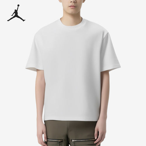 Nike/耐克官方正品JORDAN圆领纯色运动T恤休闲短袖T恤DX6774-100