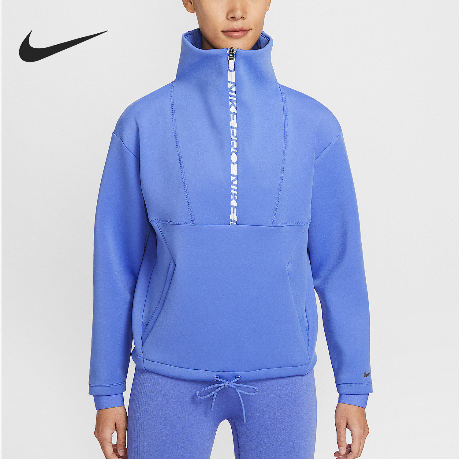 Nike/耐克官方正品当季款女士立领印花耐穿卫衣IQ3947-570