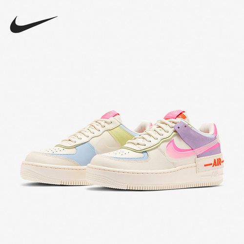Nike/耐克官方正品Air Force 1女子运动拼接时尚板鞋CU3012-164