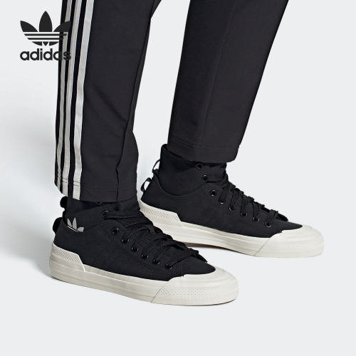 Adidas/阿迪达斯官方正品三叶草NIZZA HI DL男女休闲帆布鞋GZ8834