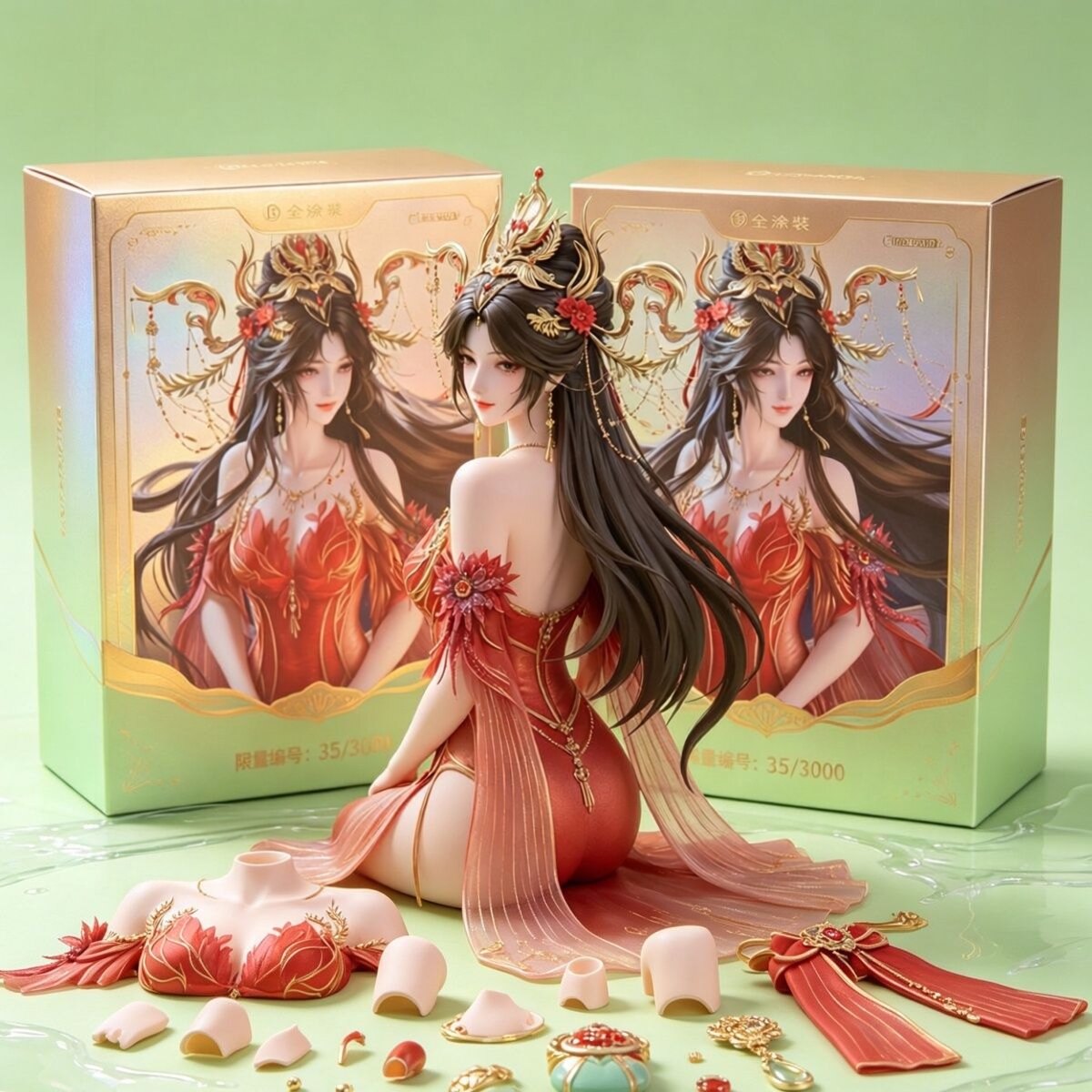 完美世界手办火灵儿女模型图片