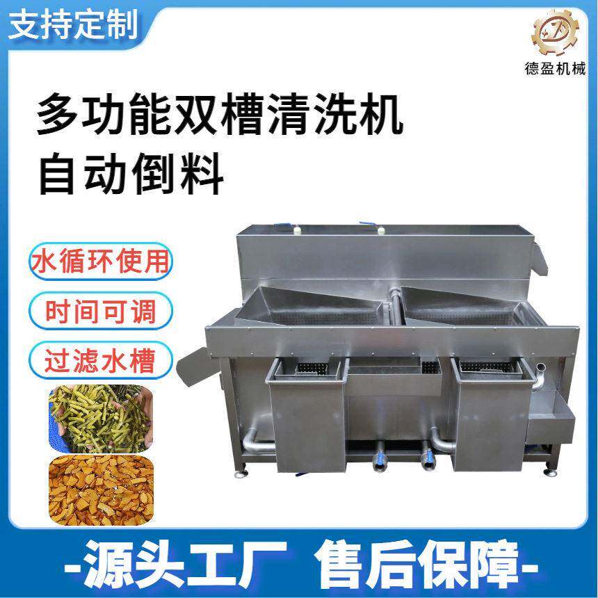 304不锈钢双槽万用洗菜机多功能水果蔬菜海鲜排骨除血水清洗机