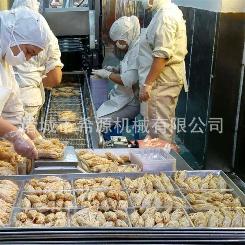 自动榴莲芋头酥油炸机 速冻食品加工生产线 裹浆芋头丝油炸设备