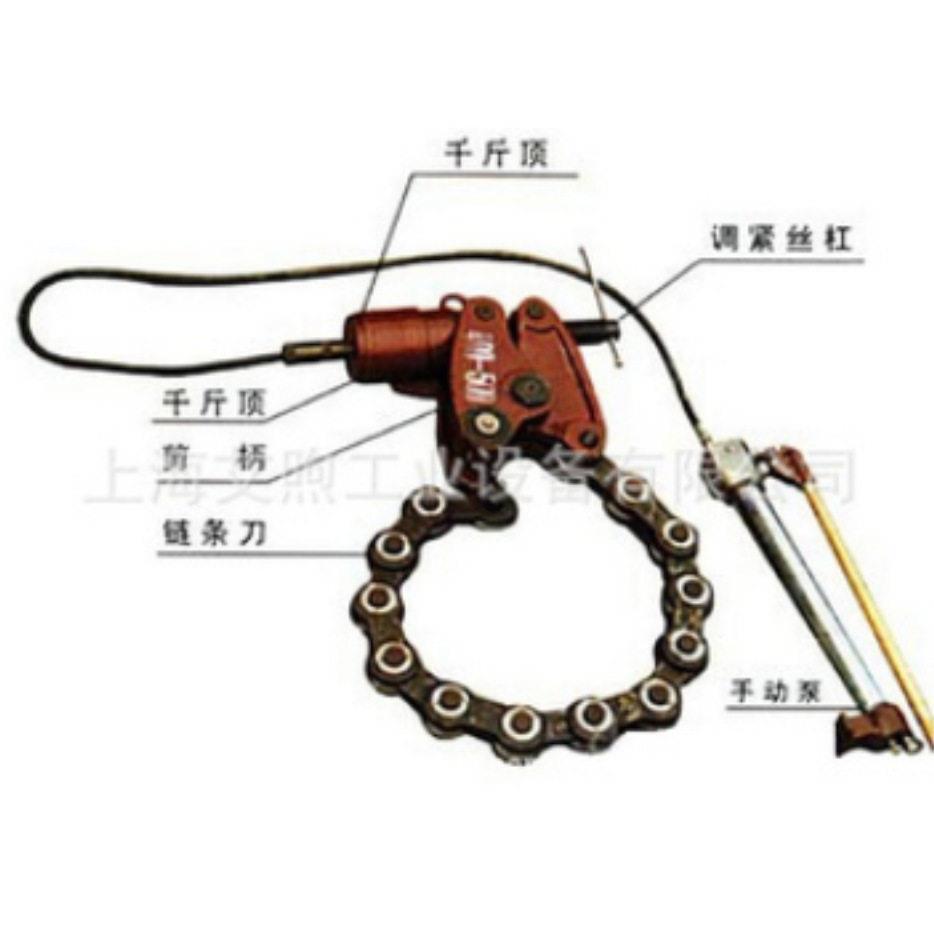 DN75-800手动链条式割管器 铸铁管链条式割管刀 大管径链式切管机