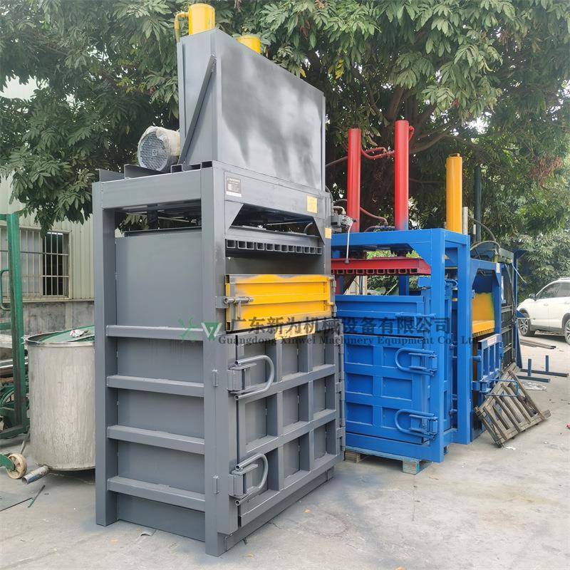 批量供应 太空袋打包机 无纺布大棚膜压包机 10吨液压铁桶压扁机