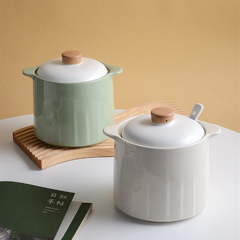 迈卡伦 耐高温陶瓷猪油罐油泼辣子罐带勺盐罐奶油风大容量炖盅,厨房/烹饪用具,调味瓶罐/调料研磨器,淘宝优惠券,粉丝福利购,淘宝优惠卷