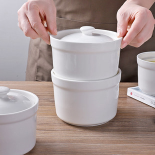 家用带盖子老式炖罐盅炖盅炖汤盅蒸盅汤罐沙县陶瓷小炖盅隔水炖罐