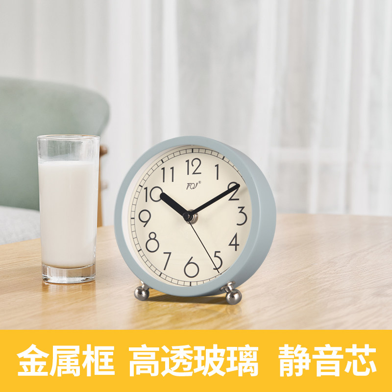 QJ创意座钟家用台式坐钟静音时尚桌面钟台面卧室床头石英表,家居饰品,座钟,淘宝优惠券,粉丝福利购,淘宝优惠卷
