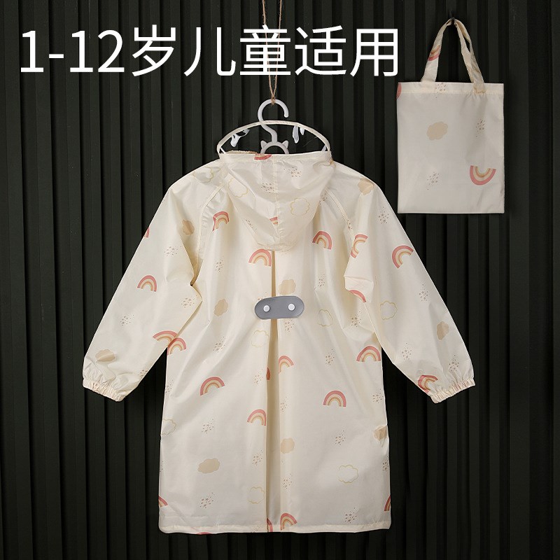 新款轻薄速干透气儿童雨衣防暴雨男女幼儿园防水雨披小学生书包位