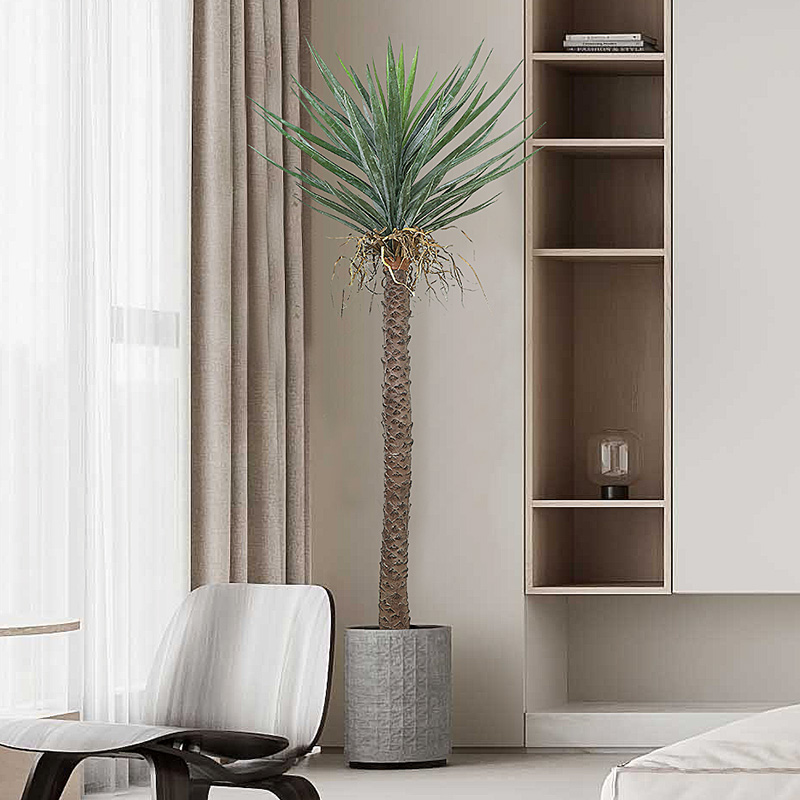 大型仿真刺葵龙血铁树假树盆栽丝兰树室内落地绿植物造景装饰摆件