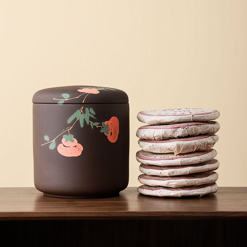 宜兴紫砂茶叶罐七子饼散茶存茶缸大号存储家用茶具普洱茶罐大号