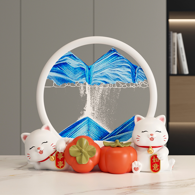 事事如意流沙画摆件创意沙漏家居客厅桌面电视柜酒柜办公室装饰品