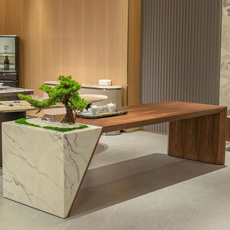 意式极简茶桌高级感茶室会所茶台办公室客厅实木泡茶台,住宅家具,家用茶台/茶桌,淘宝优惠券,粉丝福利购,淘宝优惠卷