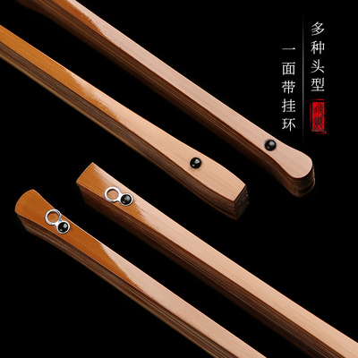 飞炽老玉竹折扇八字环95寸18方熟宣书法题字苏工男女式文玩竹扇子