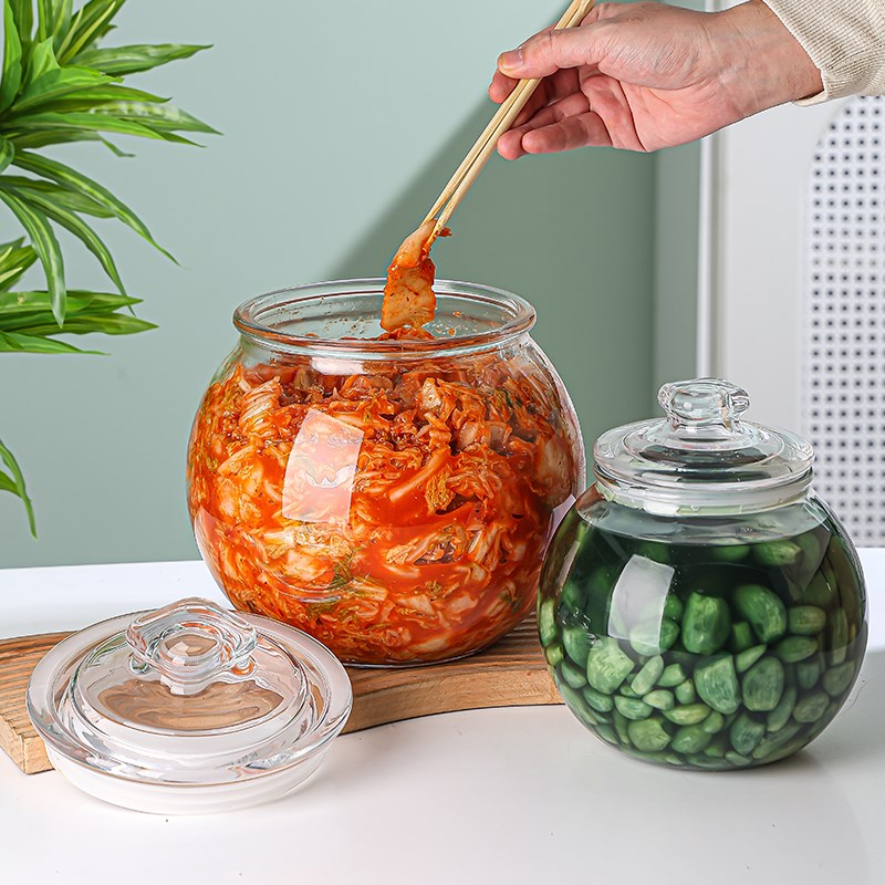 泡菜坛子家用玻璃密封大容量加厚辣白菜萝卜酸菜四川腌菜罐子