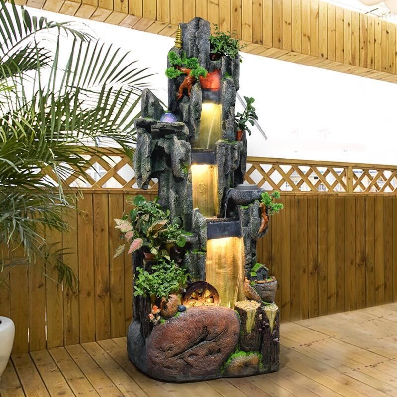 水源工坊大型落地假山流水喷泉客厅室内水幕墙水景办公室,家居饰品,流水摆件,淘宝优惠券,粉丝福利购,淘宝优惠卷