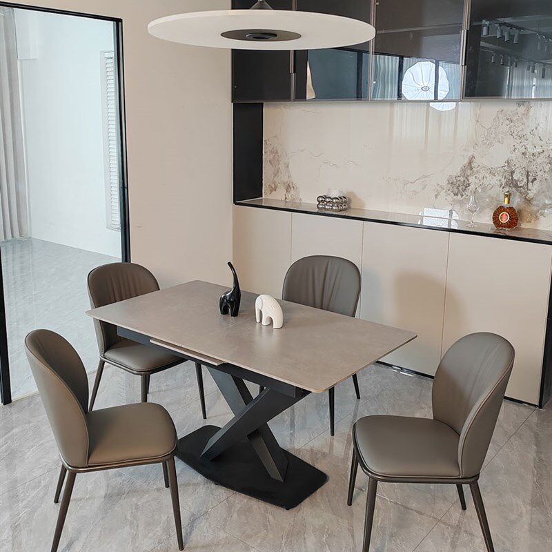 岩板餐桌伸缩长方形家用米小户型现新款饭桌,住宅家具,岩板餐桌,淘宝优惠券,粉丝福利购,淘宝优惠卷