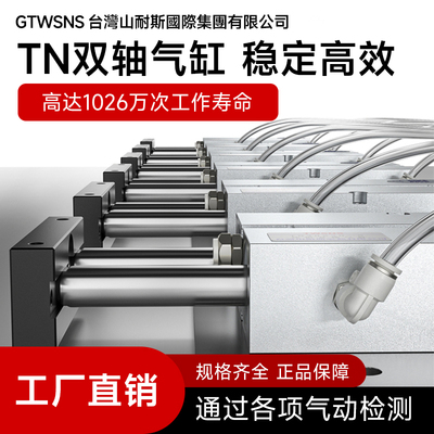 台湾山耐斯TN10双轴双杆气缸
