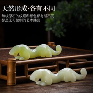 天然玉石招财伏虎摆件家居客厅办公桌装饰镇纸笔搁摆设送领导礼品