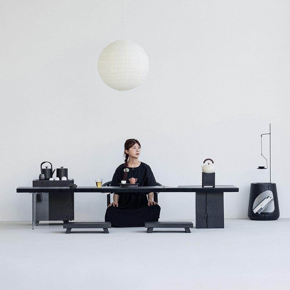 侘寂风实木茶台茶桌家用茶几榻榻米矮桌碳化白蜡木黑色长桌,住宅家具,家用茶台/茶桌,淘宝优惠券,粉丝福利购,淘宝优惠卷