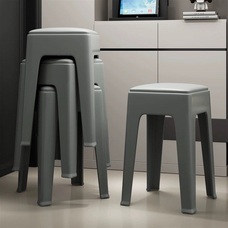 塑料家用加厚叠放软包板凳现代凳餐桌备用方胶凳,住宅家具,其它凳子,淘宝优惠券,粉丝福利购,淘宝优惠卷