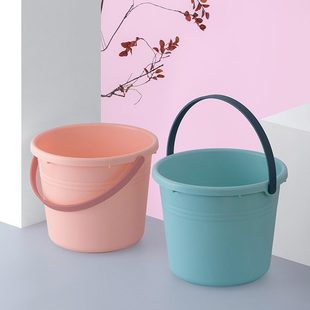 甄选茶花手提水桶家用加厚塑料洗衣桶储水用桶洗车圆桶桶洗衣桶拖