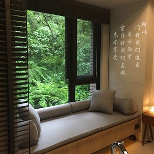 飘窗垫定做可拆洗窗台垫椰棕垫 通用特别定制 高端亚麻现代 四季