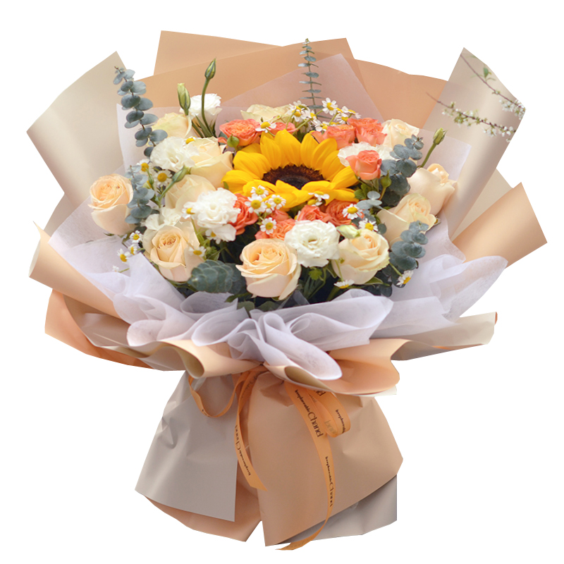 咸阳鲜花速递同城配送生日表白玫瑰花束康乃馨向日葵花店送花秦都