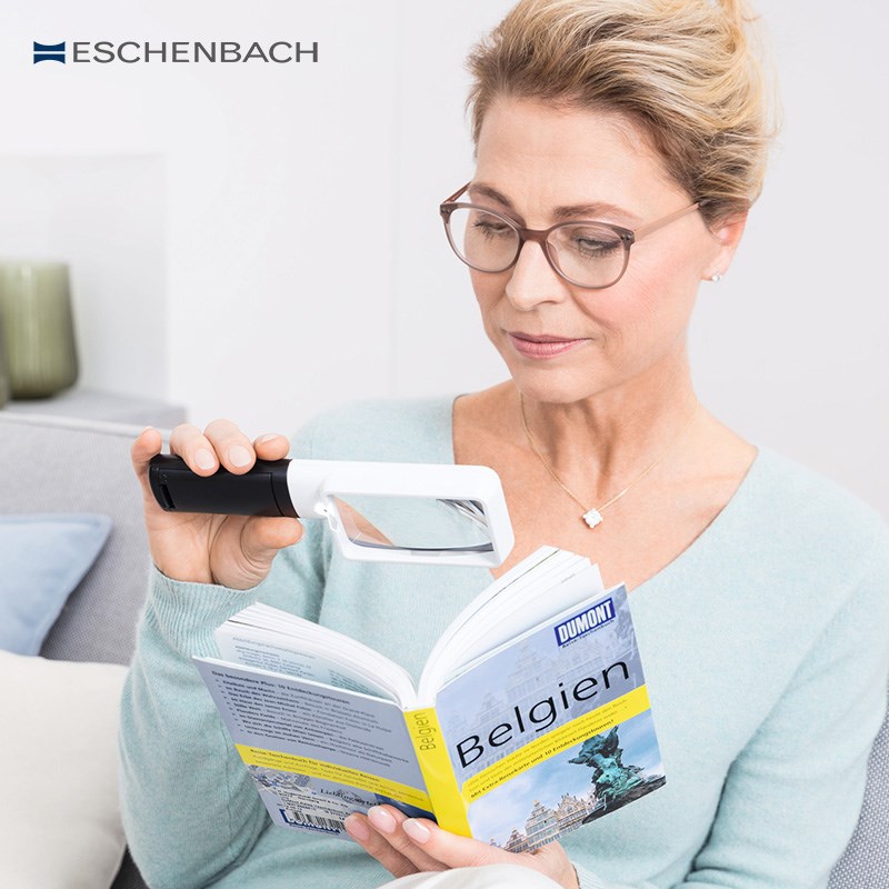 德国ESCHENBACH宜视宝阅读放大镜高清手持老人阅读原装进口低视力