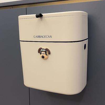 厨房挂式垃圾桶高颜值家用厨余垃圾篓卫生间厕所带盖壁挂袋不外露