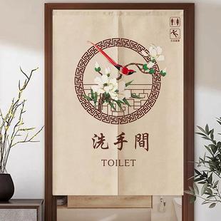 定制卫生间洗手间门帘布艺隔断帘商用家用厕所防窥遮挡挂帘免打孔