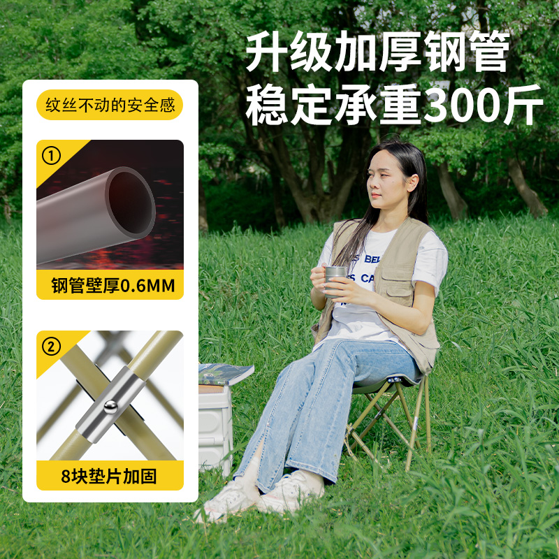 户外折叠椅子便携式折叠露营凳子靠背马扎钓鱼凳美术写生椅野餐凳