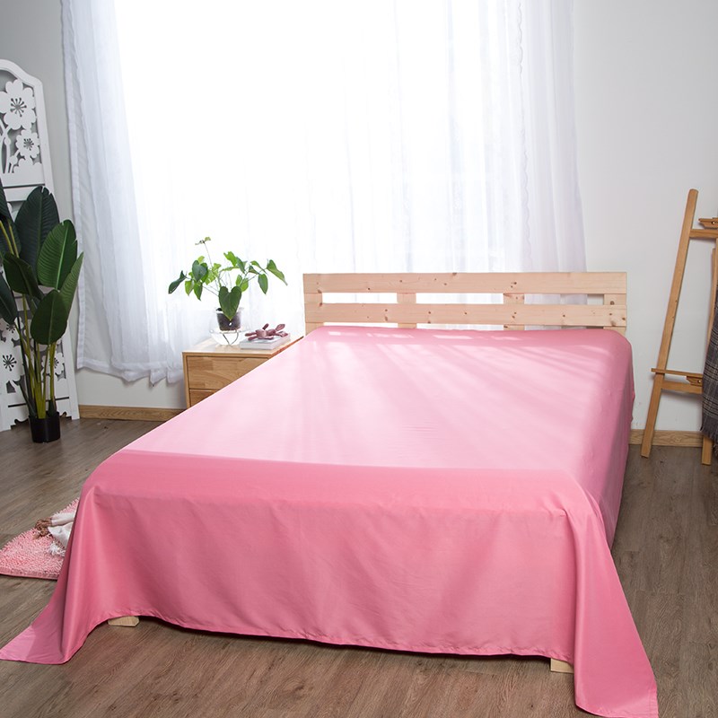 床单韩式纯色单件儿童宿舍双人床纯色1.8米学生磨毛单人粉色1.5m