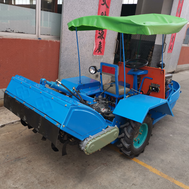 柴油乘坐水田旱地两用旋耕机微耕机水稻田藕田深水田农机机耕船