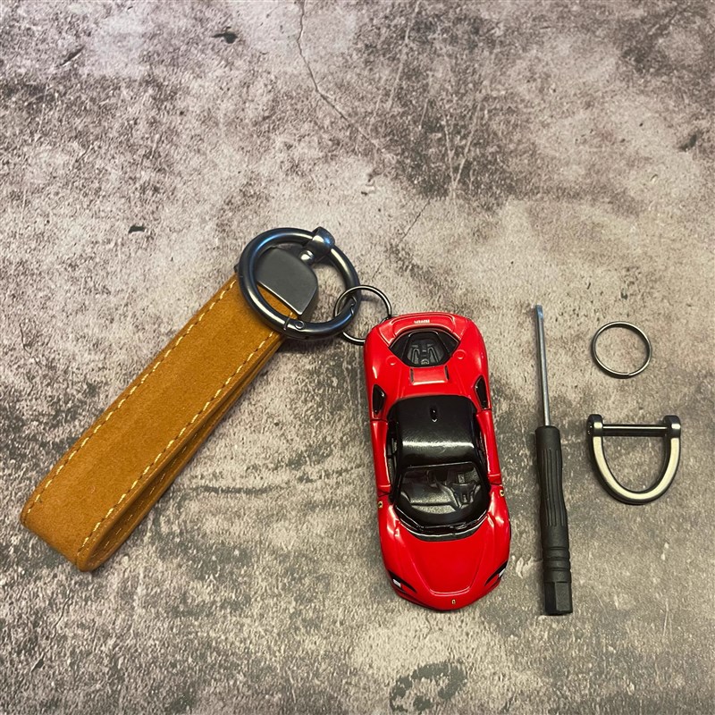 正版授权适用法拉利钥匙扣剪刀门合金车模收藏汽车模型跑车挂件