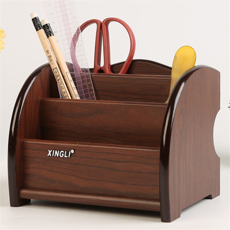 木制桌面收纳盒子木质茶几手机遥控器置物架客厅创意抽纸巾盒笔筒