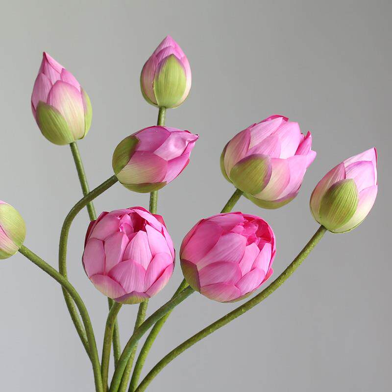 追花【落雨荷花】仿真花新中式莲花荷苞摆件客厅插花摆放拍摄道具