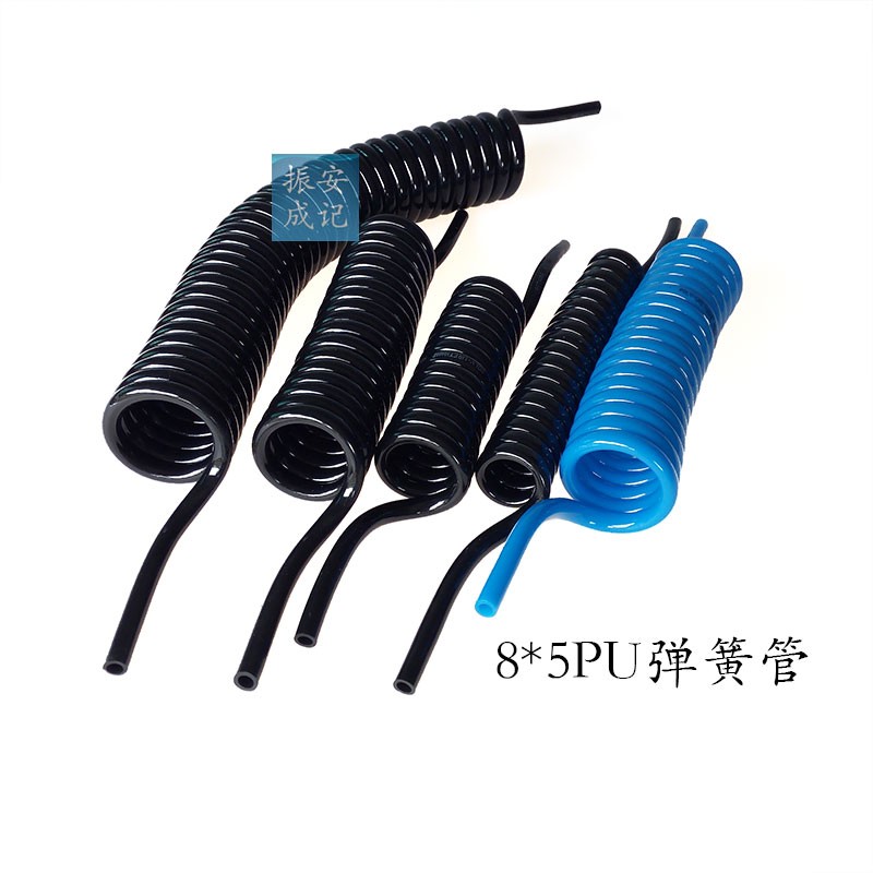 个性PU弹簧气管8*5弹力拉伸管机器人螺旋风管空压机伸缩气动软管