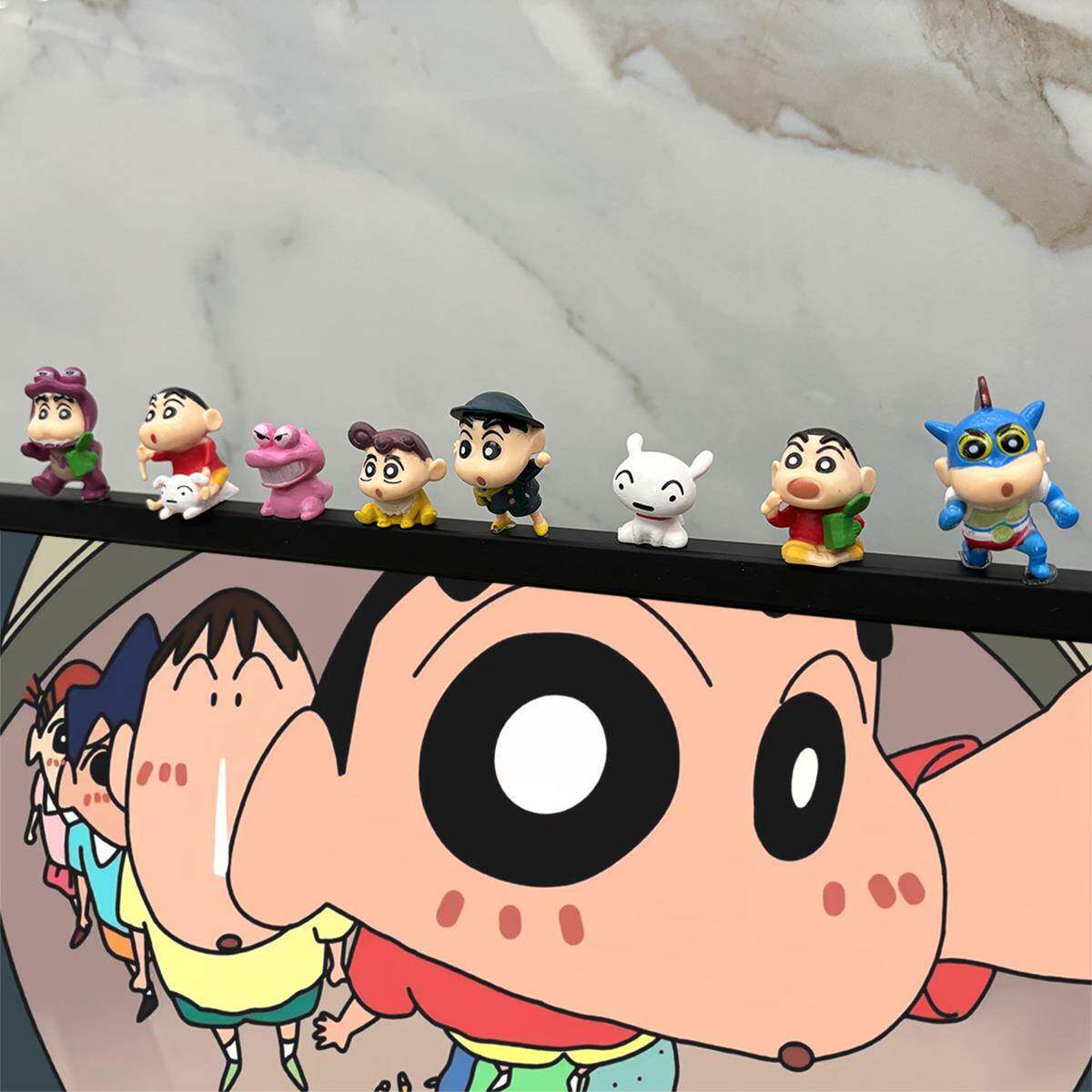 电脑屏幕上的装饰小新工位情绪稳定小饰品玩偶电视显示器小摆件