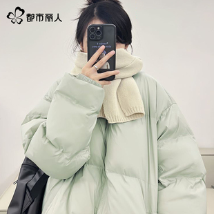 都市丽人立领棉服女2025新款冬初中生加厚棉袄巨好看的夹棉外套X