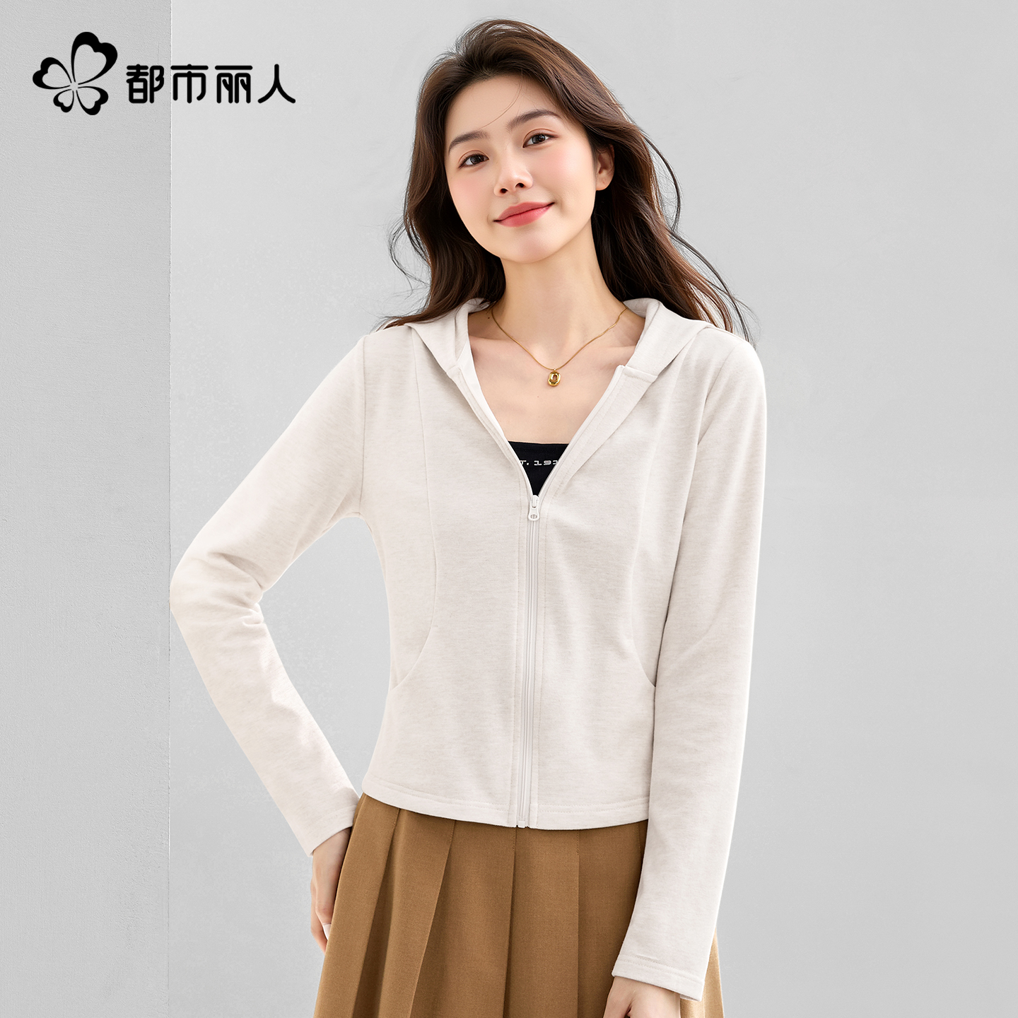 都市丽人糯米开衫外套女秋巨好看