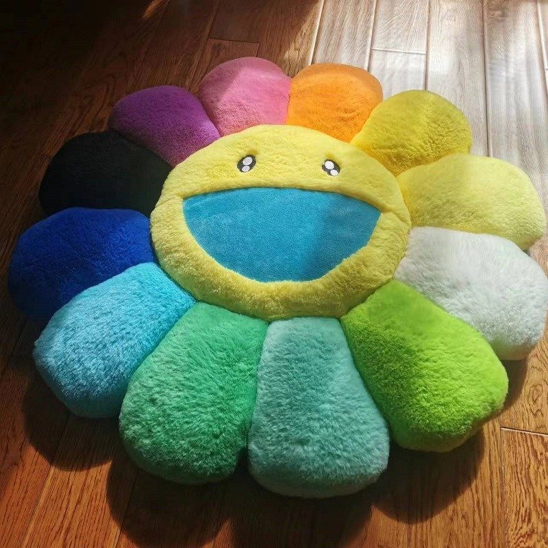 七彩太阳坐垫地上看书垫抱枕大号椅垫毛绒大笑朵笑脸懒人垫子,居家布艺,椅垫,淘宝优惠券,粉丝福利购,淘宝优惠卷