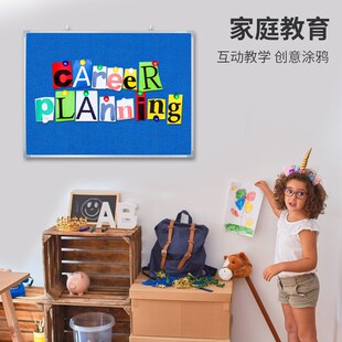 in包布软木板照片板毛毡板留言板挂式家用记事板幼儿园背景墙创意