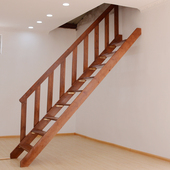 实木度式 阁楼车库多台阶踏步带扶手定制