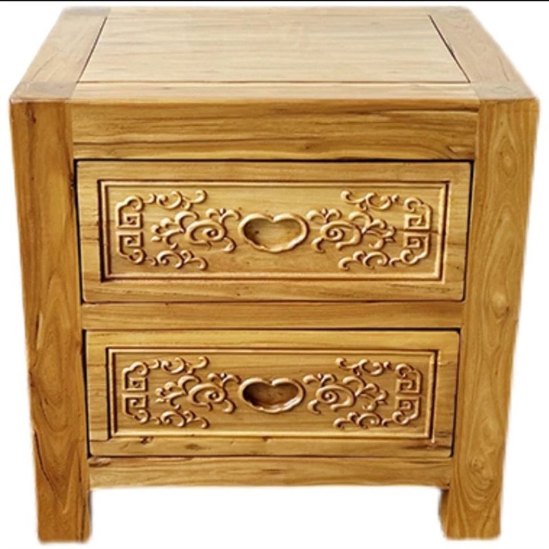 老榆木床头柜纯实木榫卯储物柜收纳斗柜角几边几抽屉矮柜花架底座