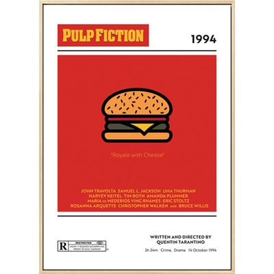 低俗小说欧美电影海报装饰画客厅三联背景墙画餐厅壁画儿童房挂画