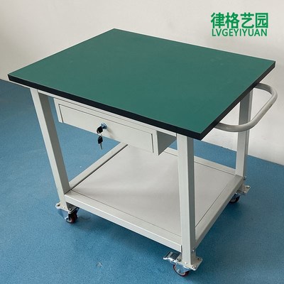 防静电 工作台双层可移动带轮手推车间流水线操作物料周转工具车