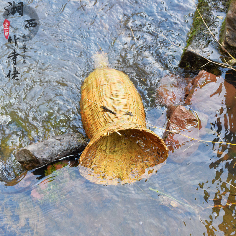 竹编装泥鳅黄鳝创意灯罩装饰小鱼虾篓子挂件传统特色,特色手工艺,竹编/竹雕,淘宝优惠券,粉丝福利购,淘宝优惠卷