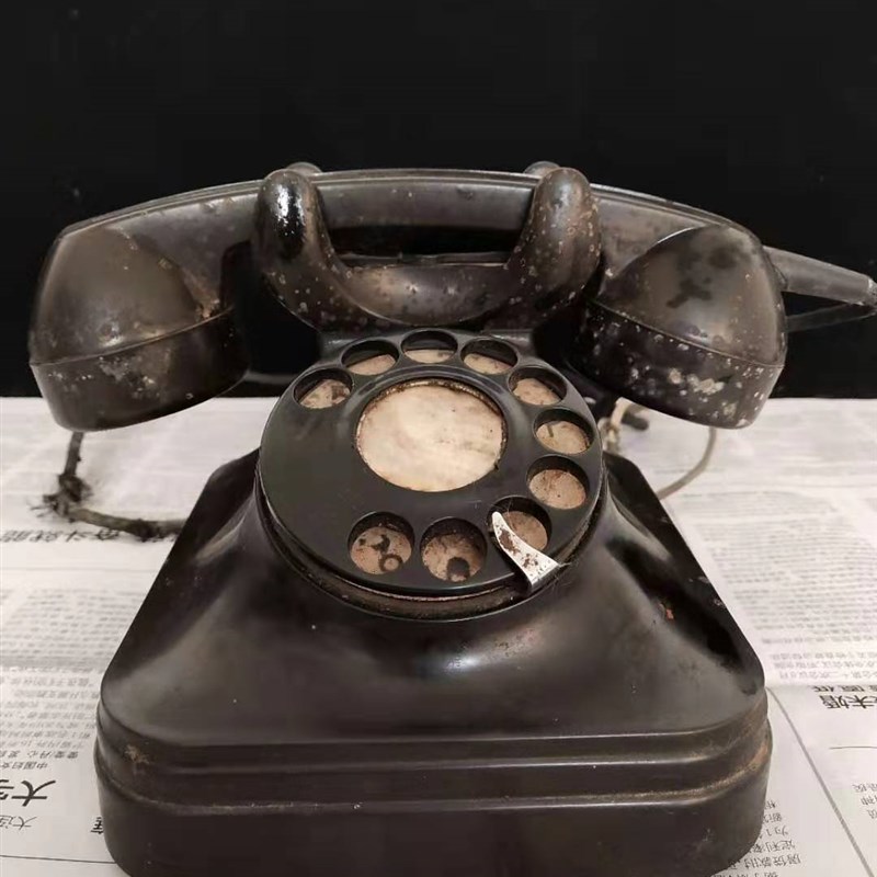 民俗老物件老式电话机手摇拨号拨盘磁石电话古董传呼机大哥大BB机