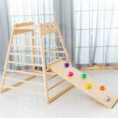 儿童实木滑梯室内游乐园宝宝小型吊环锻炼攀爬架